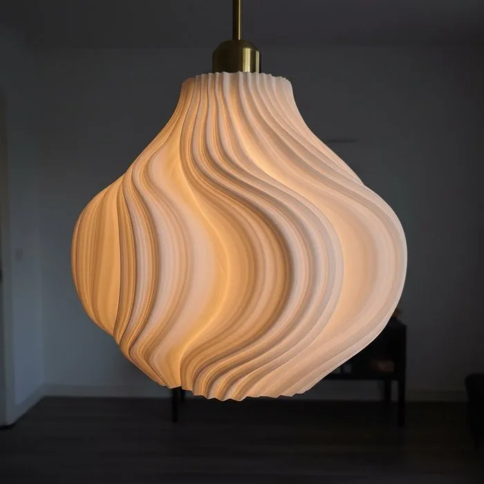 P. Van Aart - Pendant ceiling lamp - Lumen No.2 - High-quality translucent composite material - Sculptural design light
