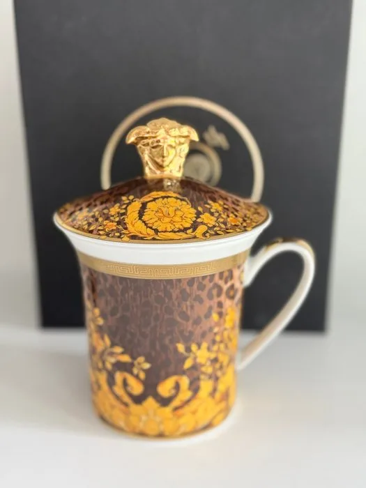Rosenthal - Versace - Mug - Wild FLORALIA mug with lid / 30 Years Collection Limited Edition - Porcelain - New in original packaging