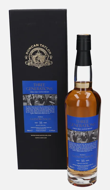 Glendronach – Three Generations 1975 33 Year Old Duncan Taylor