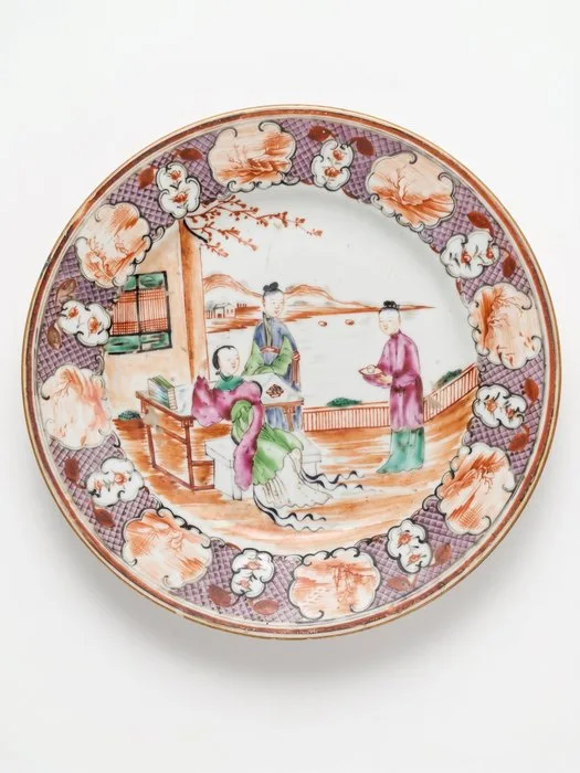Dish - Porcelain - China Canton Family Rose