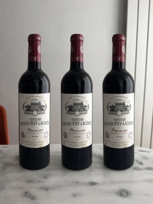 2016 Château Grand-Puy-Lacoste - Pauillac, Bordeaux 5ème Grand Cru Classé - 3 Bottles (0.75L)