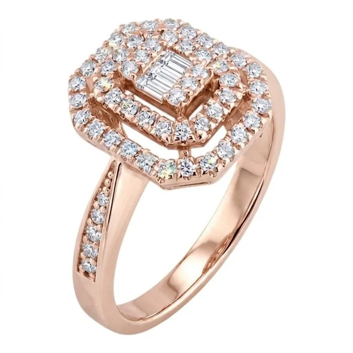 Other brand - Ring - 18 kt. Rose gold - 1.00ct. tw. Diamond (Natural) - Diamond - Astralia - Made in Italy
