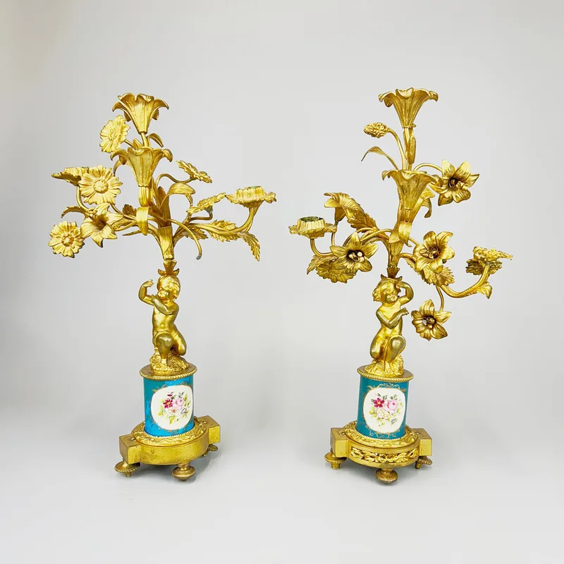 19THC Sevres Style Candelabra