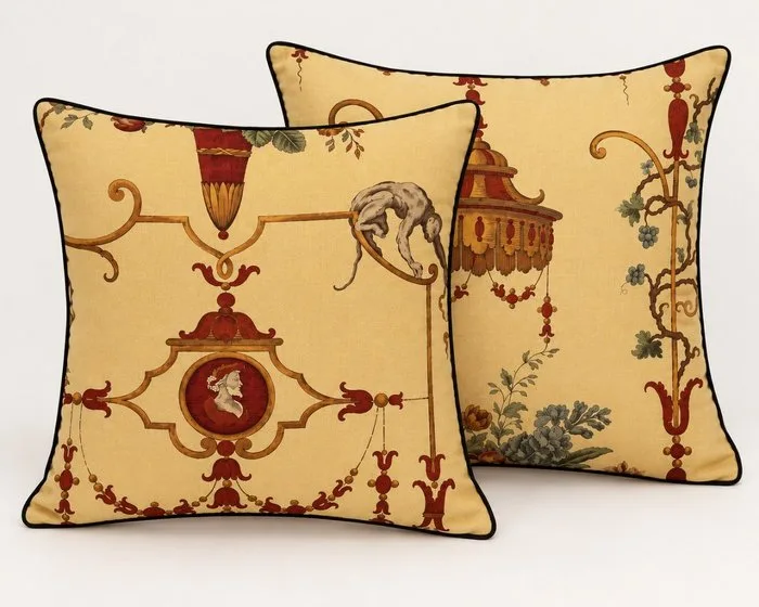 BOUSSAC- New pair of cushions made with Boussac fabric - Cushion