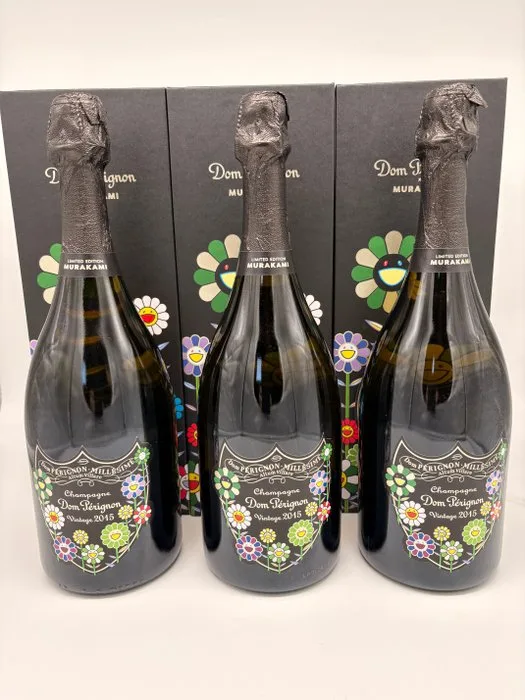 2015 Dom Pérignon, Murakami Limited Edition - Champagne Brut - 3 Bottles (0.75L)