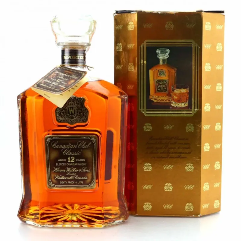 Canadian Club Classic 12 Year Old Blended Canadian Whisky - Distilled 1974 / Bottled 1986 (1L, 40%)