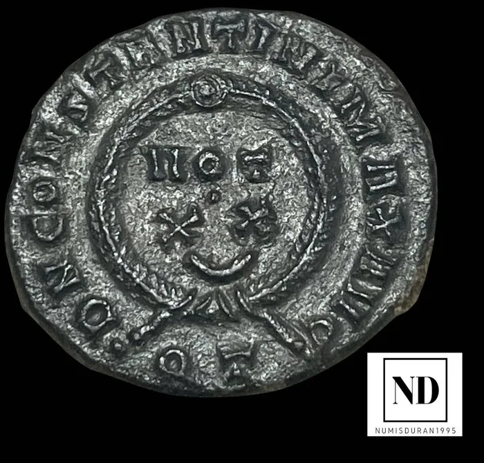 RE-009 ローマ帝国 コンスタンティヌス1世(306～337年)フォリス銅貨 Roman Empire. Constantine I (AD 306-337). Follis… | Double Coined