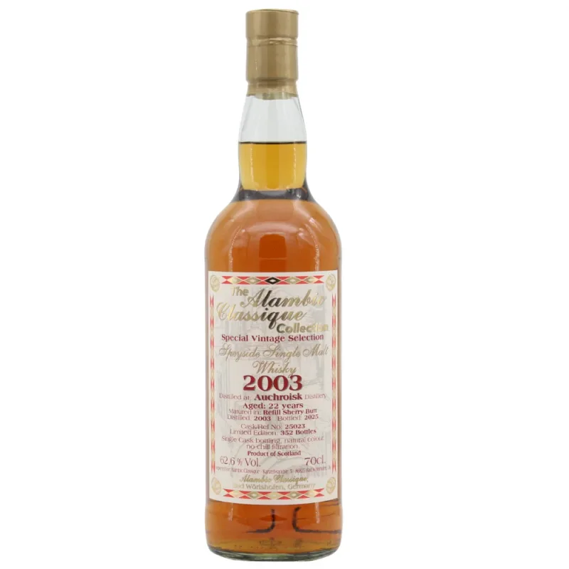 Auchroisk – 22 Year Old 2003/2025 Sherry Butt Single Cask #25023 Alambic Classique