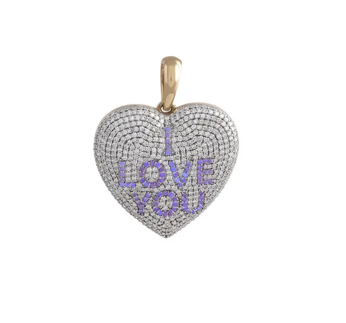 Pendant - 14 kt. Yellow gold - 3.30ct. tw. Diamond (Natural) - Diamond