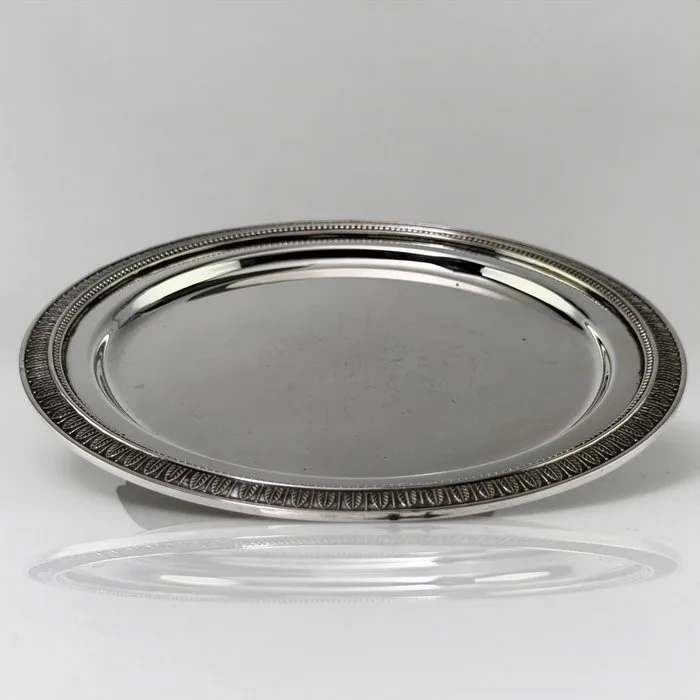 Christofle - Bottle coaster - Malmaison - Château de Malmaison - Silverplated - Round small Tray