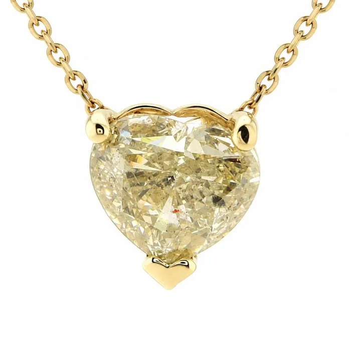 Necklace with pendant - 14 kt. Yellow gold - 2.05ct. tw. Yellow Diamond (Natural coloured)