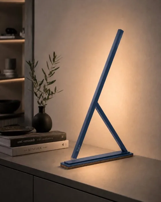 CristofaroLuce - Tommaso Cristofaro - Table lamp - Achille blue - Aluminium - Achille table lamp