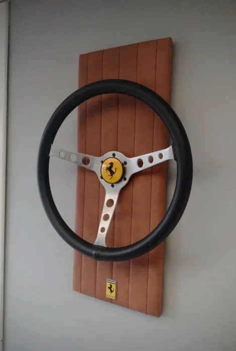 Exclusive Ferrari Vintage Steering Wheel Wall Art – Handcrafted Collector’s Piece - Ferrari