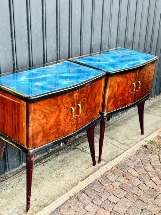 Nightstand - Wood, Glass - Bedside tables Vinteg
