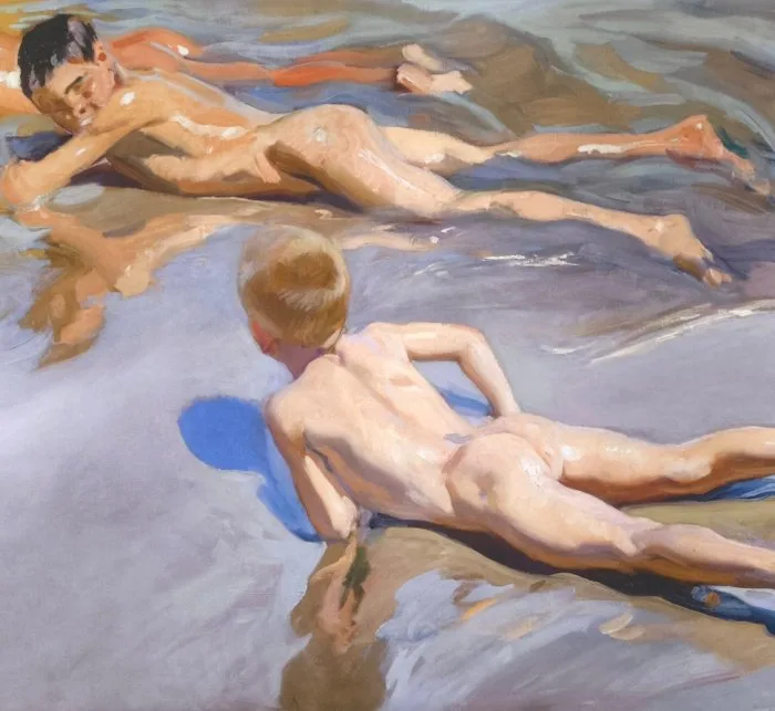 Joaquín Sorolla (1863-1923) (after) - "Chicos en la Playa (1909-10)"