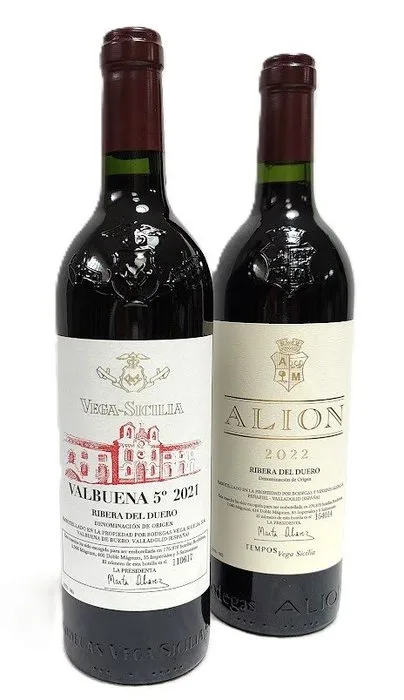 2021 Vega Sicilia, Valbuena 5º Año & 2022 Alión - Ribera del Duero Reserva - 2 Bottles (0.75L)