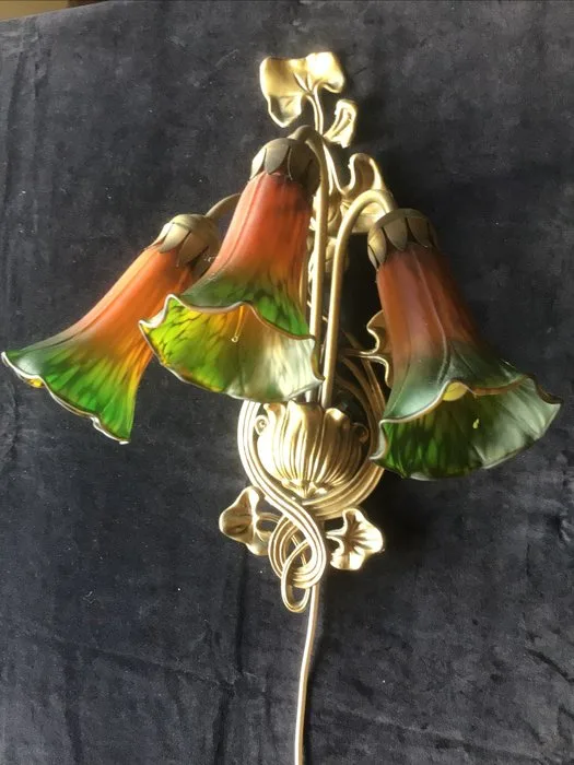 Wall lamp - Glass - Art Nouveau style wall lamp