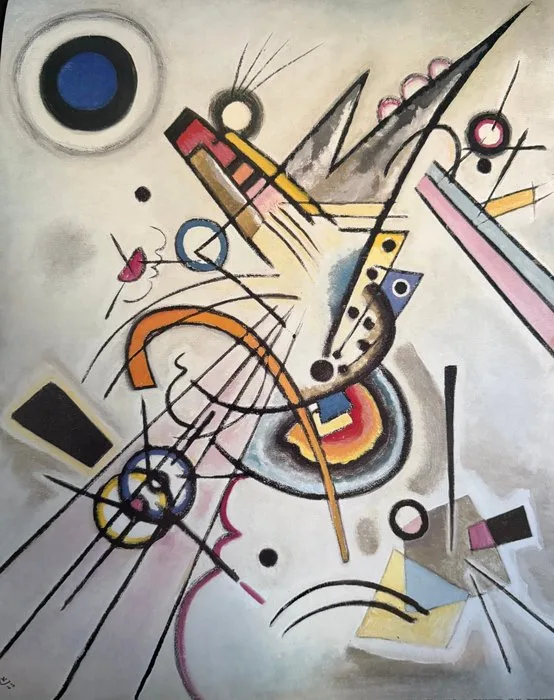 Wassily Kandinsky (1866-1944) - “Diagonal, 1923”. Gesigneerd in de plaat