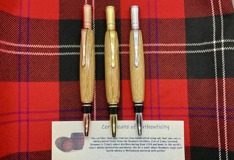 Whisky Oak Barrel Wooden Ballpoint Twist Pen (N/A%)
