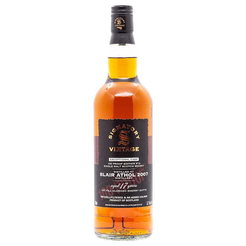 Signatory Vintage Blair Athol Aged 17 Years 2007/2025 Exceptional Cask 100 Proof Edition #12 (70cl, 57.1%)