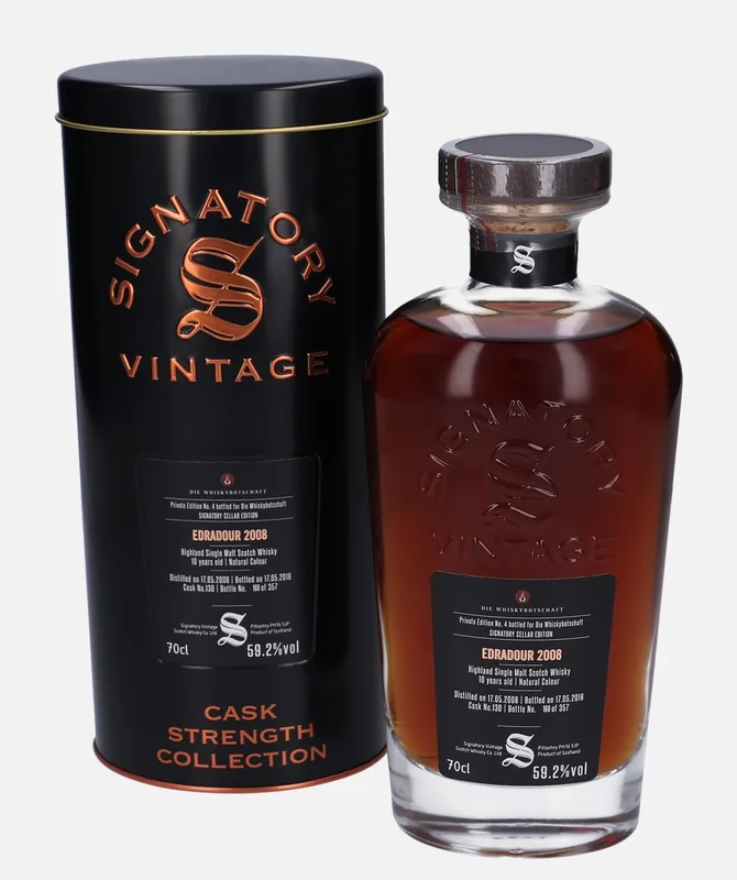 Edradour – 2008 10 Year Old Signatory Vintage Scotch Whisky Co. Cask Strength Collection Private Edition No.4