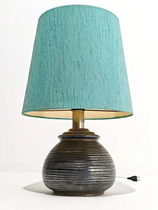 La Bottega li Punto - Ruggiero Giangiacomi - Table lamp - Ceramic, Brass, Textile - Design Italy 1970