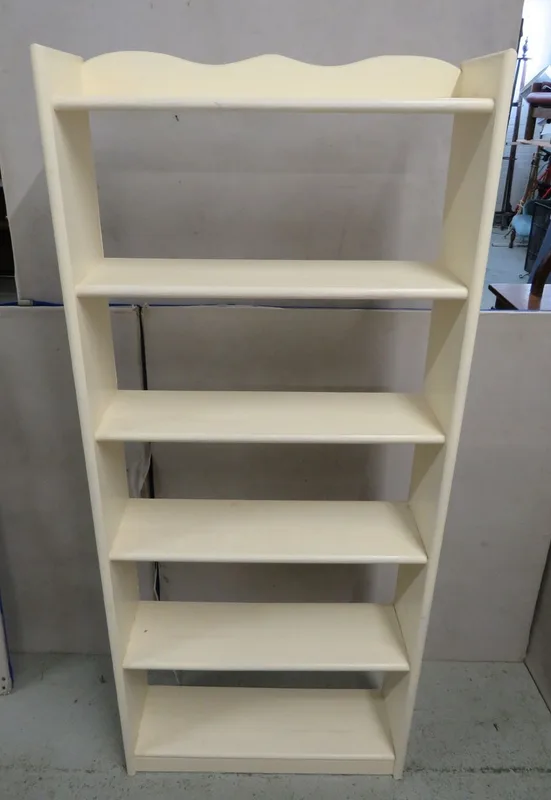 White Painted Wooden Shelving Unit with 6 shelves, approx.