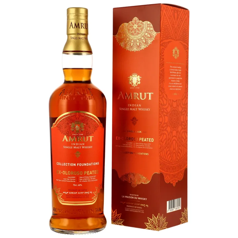 Amrut – 2017/2024 6 Year Old Peated Oloroso Cask #3507 Foundations