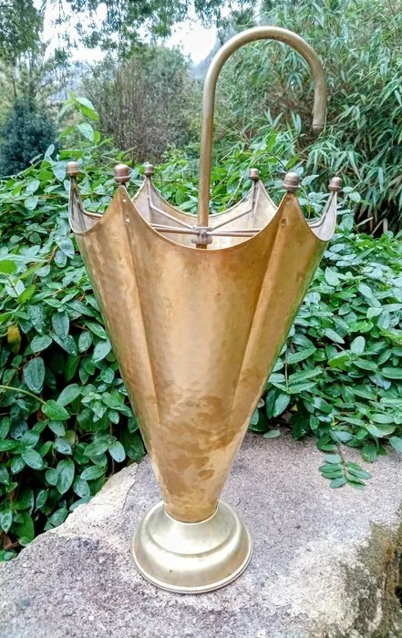Umbrella stand/rack - Gilt brass - The Sixties