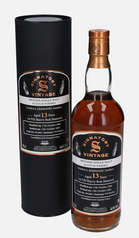 Glenlivet – 2006 13 Year Old Signatory Vintage Scotch Whisky Co. (70cl, 46%)