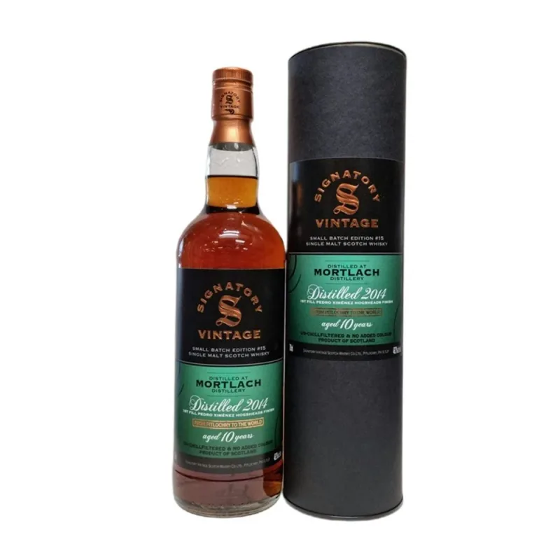 Mortlach – 10 Year Old 2014 Signatory Vintage Small Batch #15 1st Fill Pedro Ximenez Hogshead Finish (2025) (70cl, 48.2%)