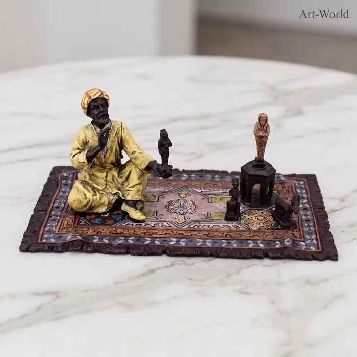 Statue, Arabische verkoper - 7.7 cm - Bronze
