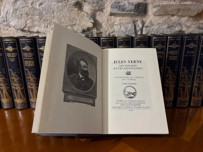 Jules Verne; Illustrations de l'époque de l'auteur - Les Voyages Extraordinaires [Jean de Bonnot] - 1976-1978