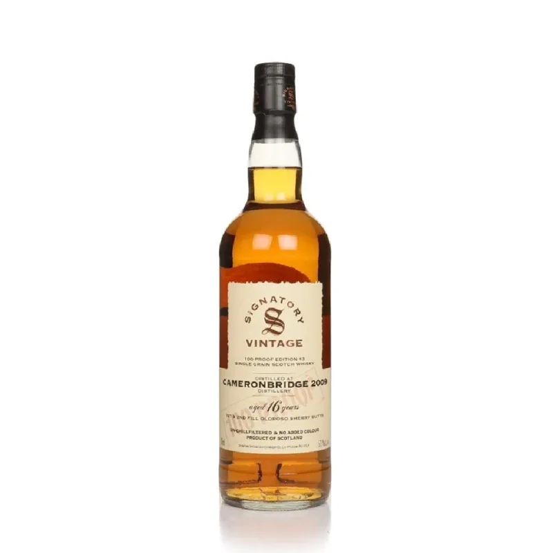 Cameronbridge – 16 Year Old 2009 Signatory Vintage 1st & 2nd Fill Oloroso Butts 100 Proof Edition #3 Single Grain Scotch Whisky (2025)