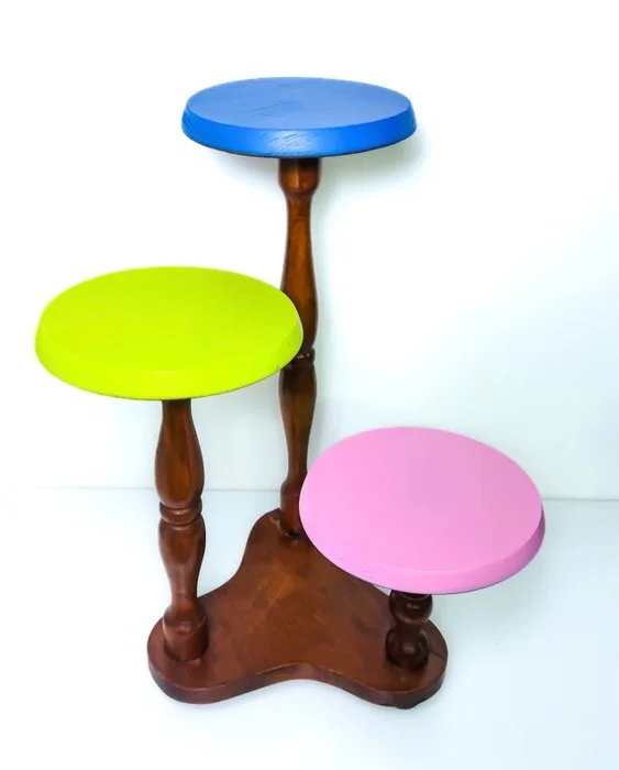 Plant table - Wood - Pop Art-style plant stand