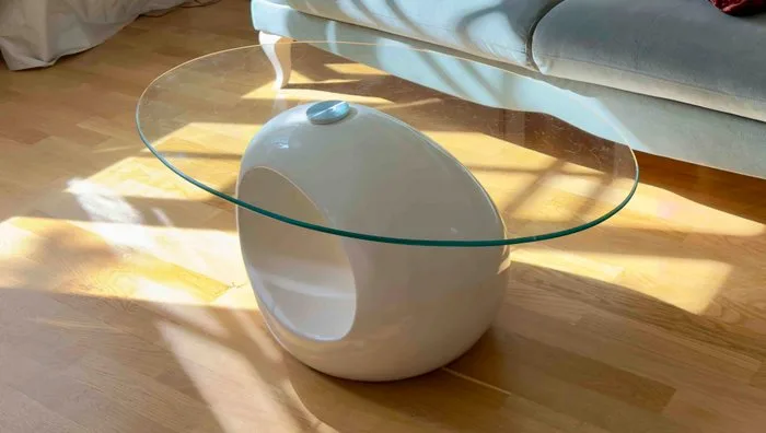 Tonin Casa - Studio 28 Gino Carollo - Side table - Collection Dubai - Glass plate made of Gussfume (VF02)
