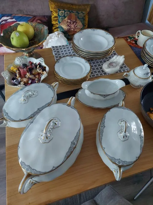 Koenigszelt Silesia - Dinner service (20) - Olga - Biscuit porcelain