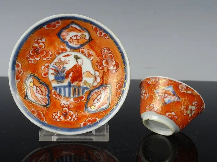 Cup and saucer - Porcelain - Kangxi 1662-1722