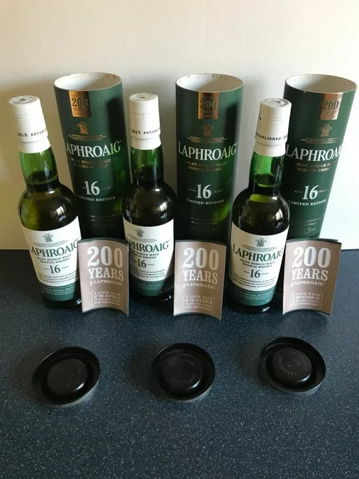 Laphroaig 16 years old 200th Anniversary - 35cl - 3 bottles