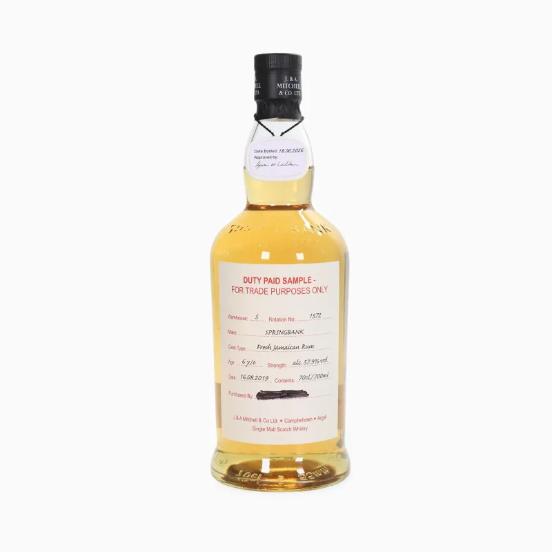Springbank – 6 Year Old (2019) Duty Paid Sample (Fresh Jamaican Rum)