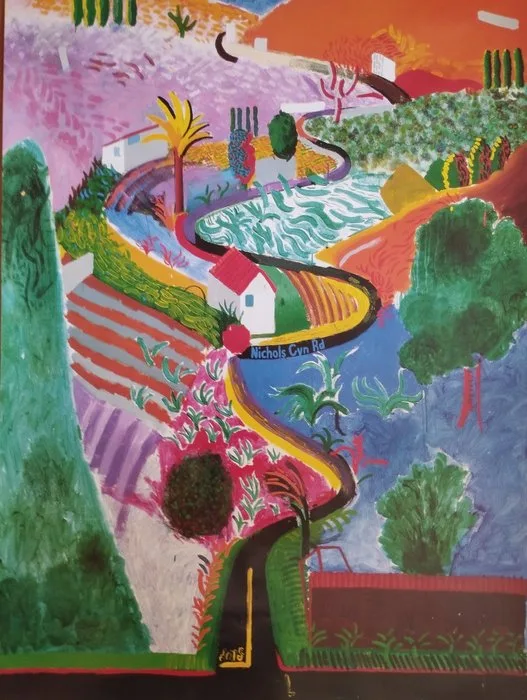 David Hockney - Nichols Canyon. Metropolitano Museum of Art - 1980s