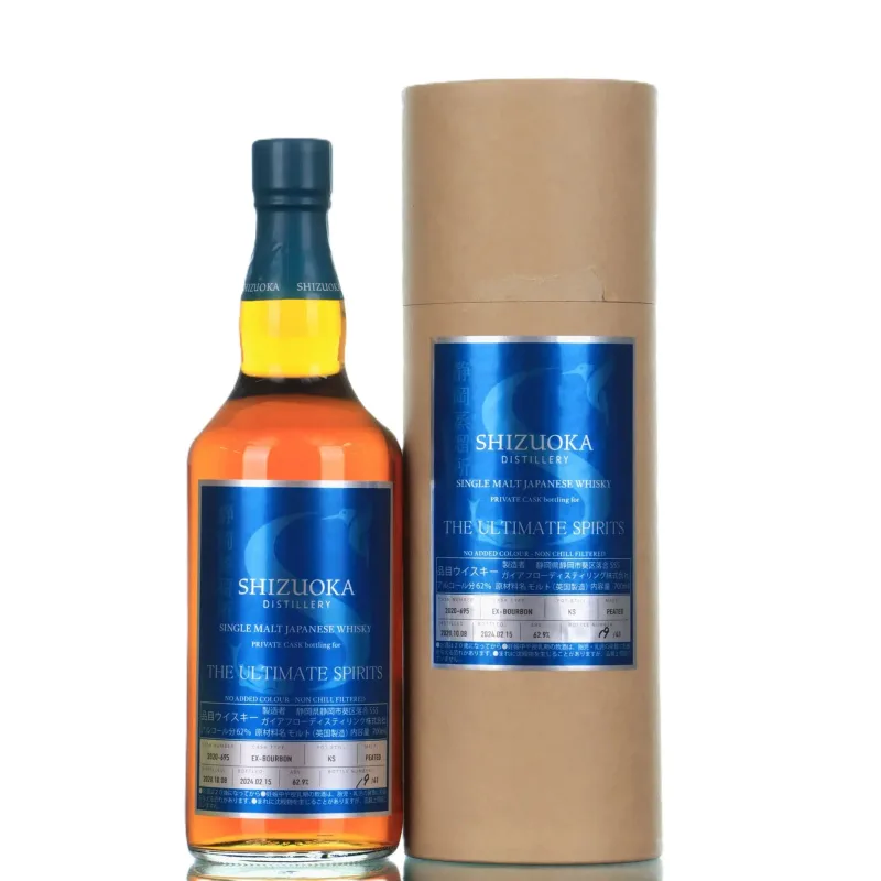 Shizuoka – 2020 Single Peated Ex-Bourbon Private Cask #2020-695 Japanese Single Malt Whisky (2024)