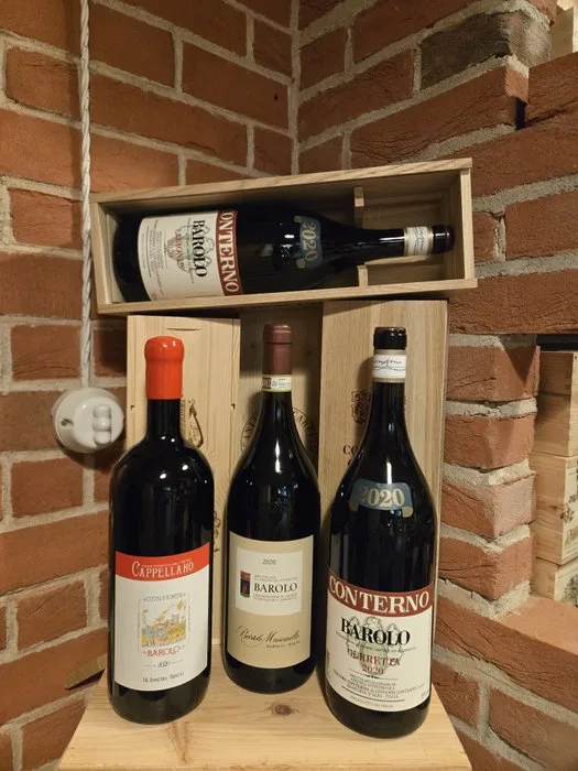 2020 x2 Conterno, Arione, 2020 Bartolo Mascarello, 2020 Cappellano Barolo Pie Rupestris - Barolo DOCG - 4 Magnums (1.5L)