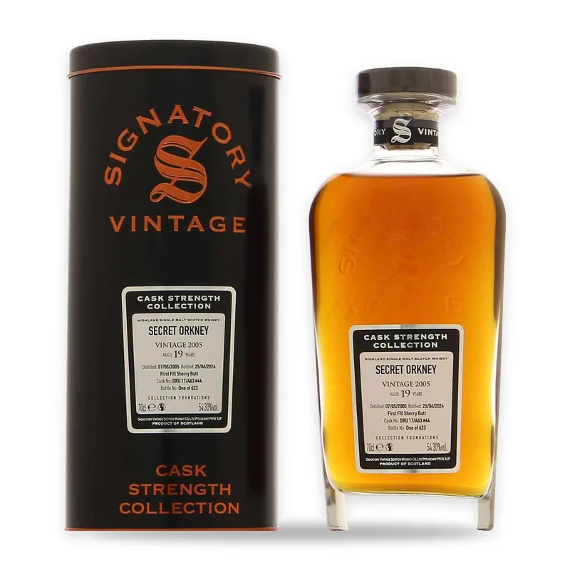Secret Orkney 19 Year Old 2005 1st Fill Oloroso Sherry (Signatory Vintage)