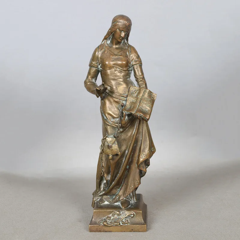 After Emile Louis Picault (1833-1915), la Charite, Bronze