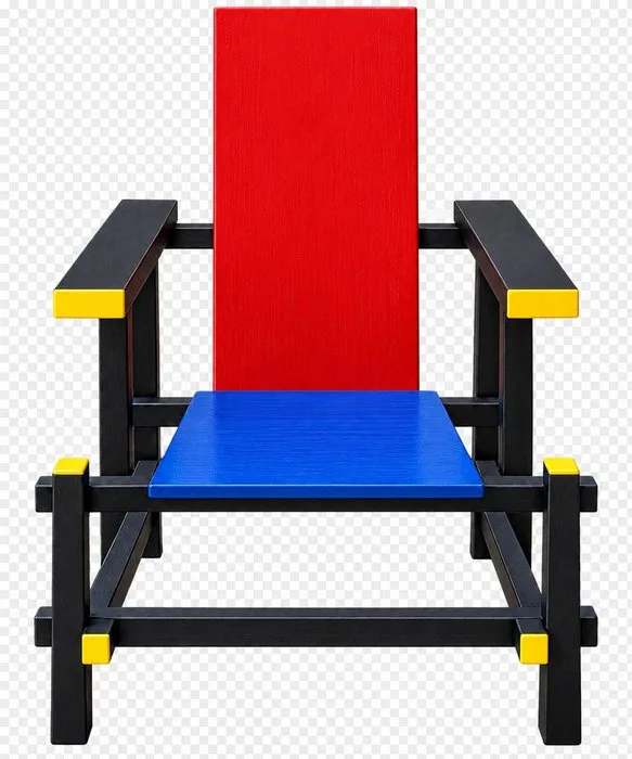 Vitra - Gerrit Rietveld - Chair - Red and Blue Chair - Wood - Collector's Miniature 1:6