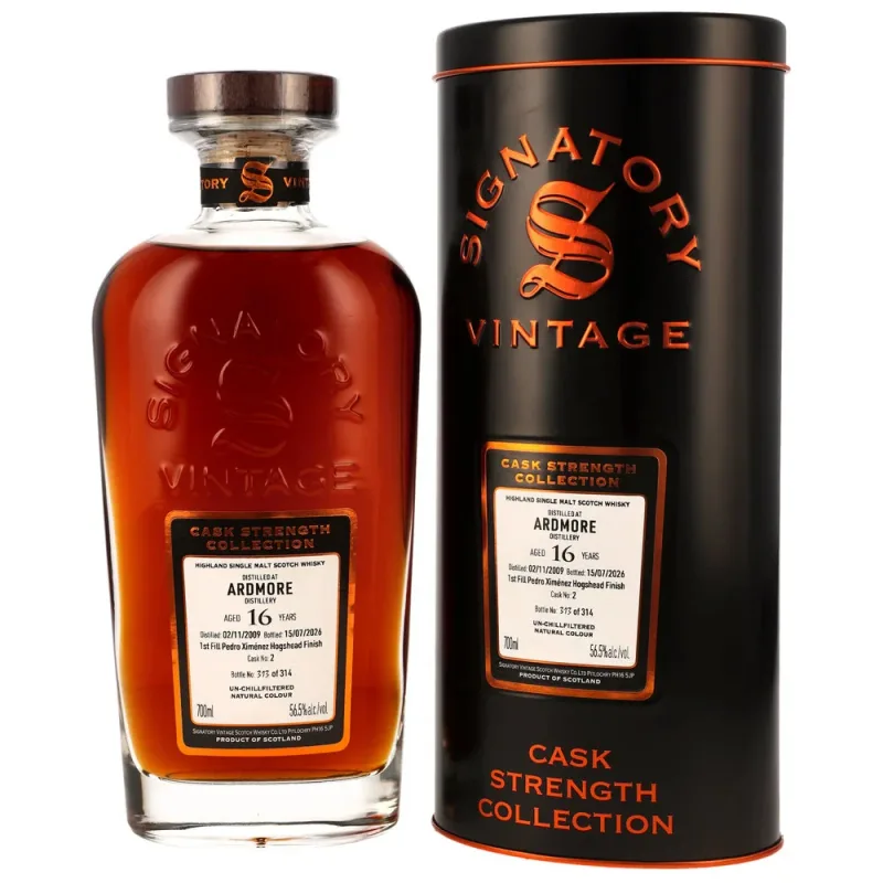 Ardmore – 16 Years Old 2009/2026 1st Fill PX Sherry Cask Signatory Vintage