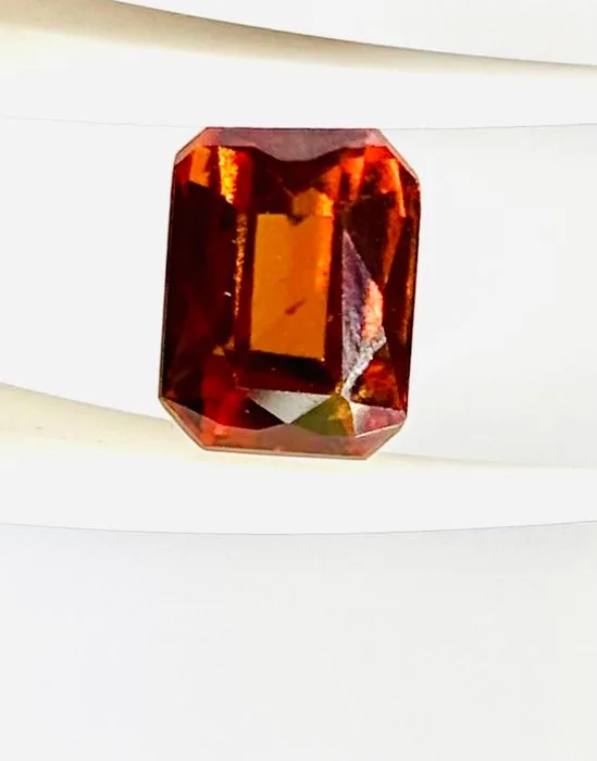 1 pcs Orange Hessonite, Garnet - 3.50 ct - Antwerp Laboratory for Gemstone Testing (ALGT)