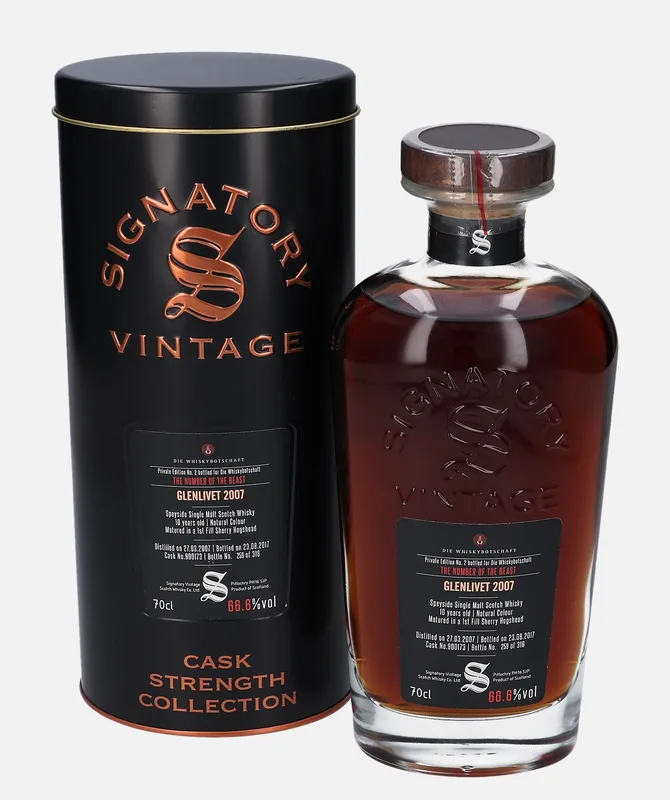 Glenlivet – 2007 10 Year Old Signatory Vintage Scotch Whisky Co. Cask Strength Collection