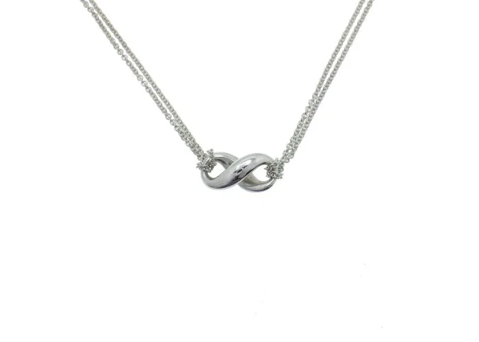 Tiffany & Co. - Necklace - Figure Eight Infinity Shape 925 Silver
